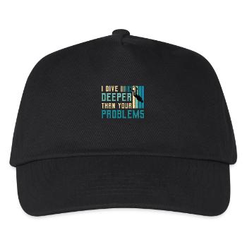 Scuba Diving I Dive Deeper Than Snorkeling Swimmer - Kinder Basecap - Schwarz - Vorne