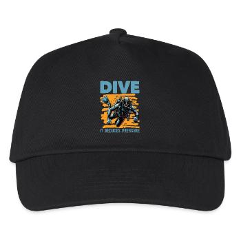 Scuba Diving Dive It Reduces Pressure Snorkeling - Kids’ Baseball Cap - black - Front