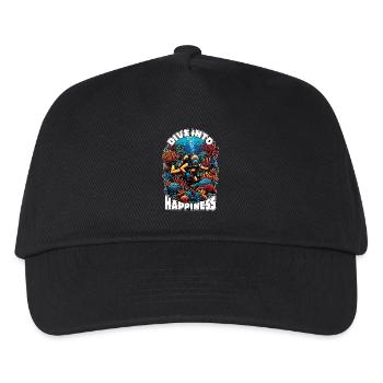Scuba Diving Dive Into Happiness Loves Free Diving - Kinder Basecap - Schwarz - Vorne