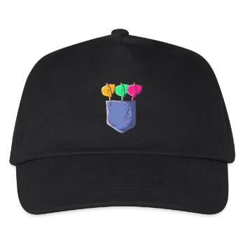 Darting Arrow Dartist Darter Taschenpfeil - Kinder Basecap - Schwarz - Vorne