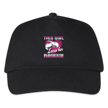 This Girl Loves Her Badger - Kids’ Baseball Cap - black - Front