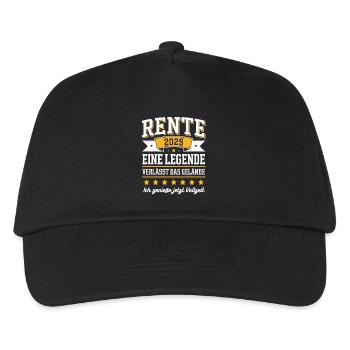Rentnerin Rentner Pension Pensionierung Rente 2025 - Kinder Basecap - Schwarz - Vorne