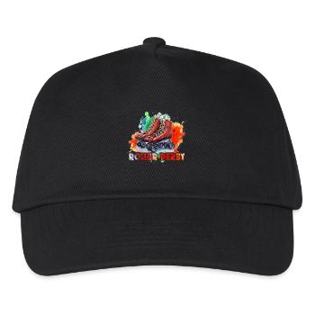 Funny Watercolor Roller Derby - Kids’ Baseball Cap - black - Front
