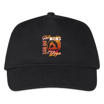 Hot Moms Do Hot Yoga - Kids’ Baseball Cap - black - Front