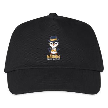Penguin in the Suit - Warning: Passive Aggressive - Kids’ Baseball Cap - black - Front