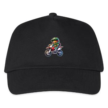 Motocross - Kinder Basecap - Schwarz - Vorne