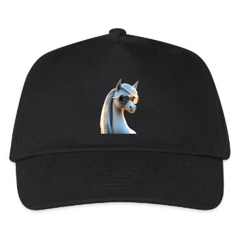 Pony Reitpony Fohlen Reiterin Ponys Reiten Ponyhof - Kinder Basecap - Schwarz - Vorne