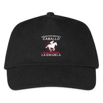Born to ride, forced to go to school - Kids’ Baseball Cap - black - Front
