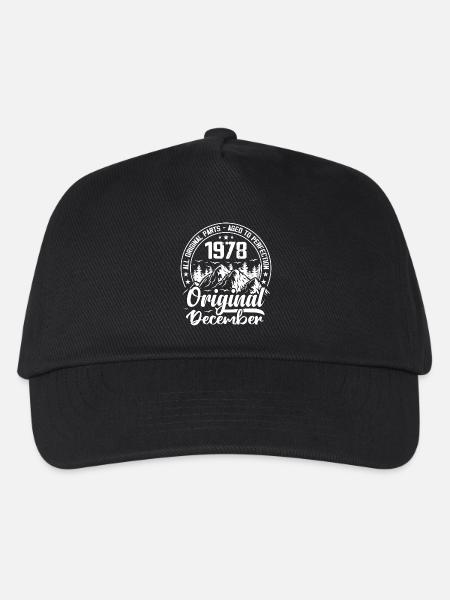 Dezember 1978 Original Geschenk zum 46-jährigen Jubiläum - Kinder Basecap - Schwarz