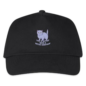 Live Is Better With A British Shorthair Cat Owner - Kids’ Baseball Cap - black - Front
