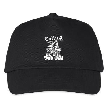 Sailing Is Not Boring - Kids’ Baseball Cap - black - Front
