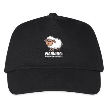 Attention: Passive-aggressive sheep - Kids’ Baseball Cap - black - Front