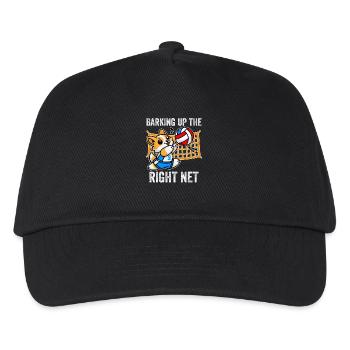 Barking Up the Right Net Funny Corgi Dog Humor - Kids’ Baseball Cap - black - Front