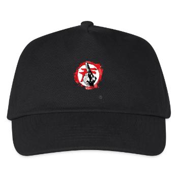 mit dem Zeigefinger zeigen - Kinder Basecap - Schwarz - Vorne