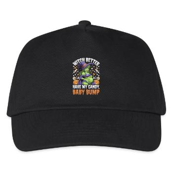 Gespenstische Halloween-Hexe Babybauch für - Kinder Basecap - Schwarz - Vorne