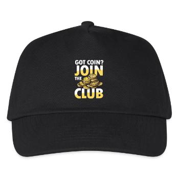 Got Coin Join The Club für einen Münzsammler - Kinder Basecap - Schwarz - Vorne