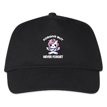 Forgive But Never Forget Cute Unicorn Funny - Kids’ Baseball Cap - black - Front