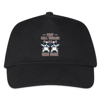 Bullterrier Spruch Lustiges Bullterrier Geschenk - Kinder Basecap - Schwarz - Vorne