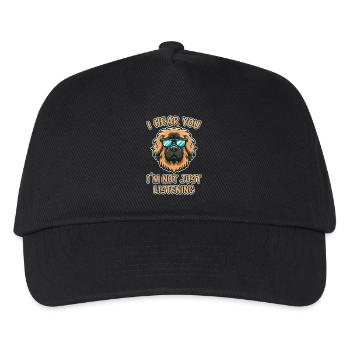 Leonberger Spruch Lustiges Leonberger Geschenk - Kinder Basecap - Schwarz - Vorne