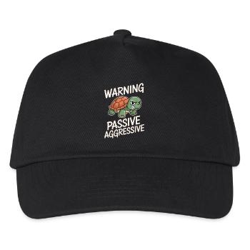Warnung Passive Aggressive Schildkröte - Kinder Basecap - Schwarz - Vorne