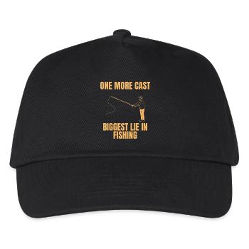 One More Cast - Fishing’s Biggest Lie - Kids’ Baseball Cap - black - Front