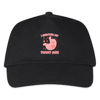 Health Healthcare Survived Abdominal Pain - Kids’ Baseball Cap - black - Front