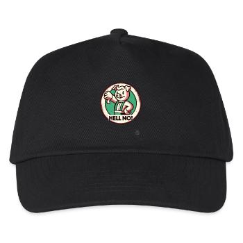 No thank you! Thumbs down pig - Kids’ Baseball Cap - black - Front