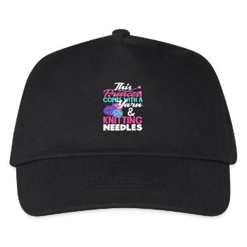 Diese Prinzessin Mit Garn Und Stricknadeln - Kinder Basecap - Schwarz - Vorne