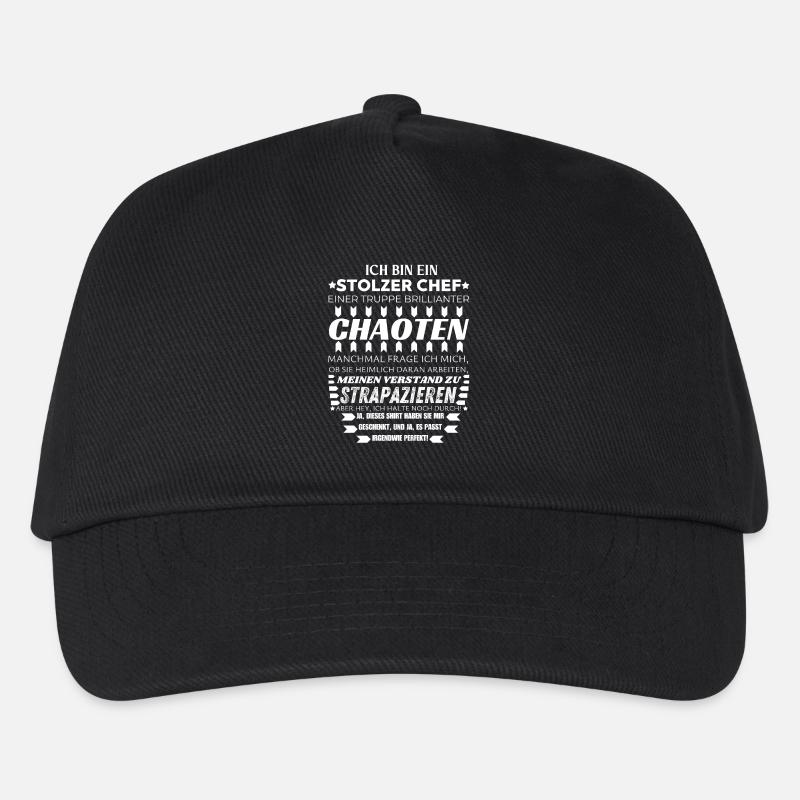 ICH BIN EIN STOLZER CHEF BRILLIANTER CHAOTEN TEAM - Kinder Basecap - Schwarz