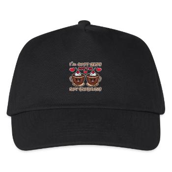 Cacao Dicton Chocolat Chaud Fun Cacao Cadeau - Casquette de baseball Enfant - noir - Devant