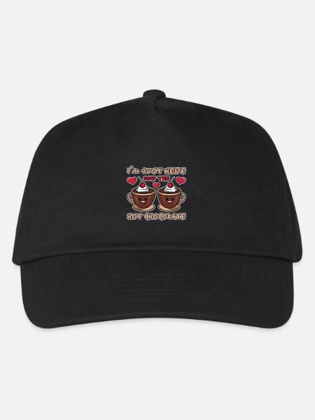 Kakao Spruch Heiße Schokolade Fun Kakao Geschenk - Kinder Basecap - Schwarz
