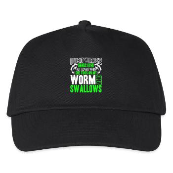 Fishing I Like It When She Bends Over - Kids’ Baseball Cap - black - Front