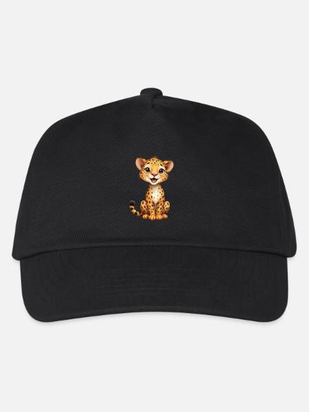 Niedlicher Leopard für Kinder für Kinder - Kinder Basecap - Schwarz