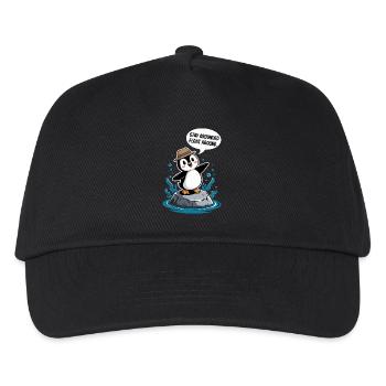 Bleib Geerdet Schwebe Umher Pinguin - Kinder Basecap - Schwarz - Vorne