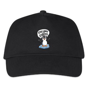 Le pingouin s’éloigne du stress - Casquette de baseball Enfant - noir - Devant