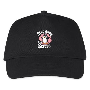 Éloignez-vous du stress avec la magie des pingouins - Casquette de baseball Enfant - noir - Devant