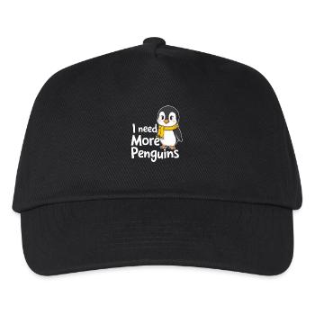I Need More Penguins Funny Penguin Saying - Kids’ Baseball Cap - black - Front
