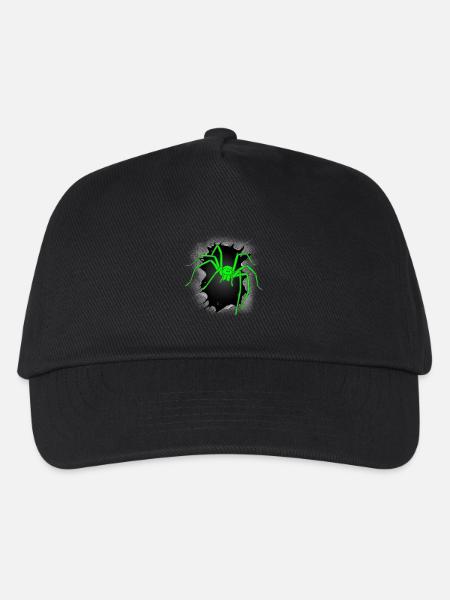 Spinnen Spinne Halloween Spinnen Phobie - Kinder Basecap - Schwarz