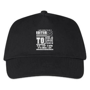 Editor Born To Be An Editor - Kids’ Baseball Cap - black - Front