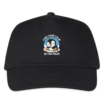 Trouvez votre paix en main avec un pingouin mignon - Casquette de baseball Enfant - noir - Devant