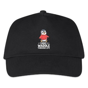 Today I waddle through life - Kids’ Baseball Cap - black - Front