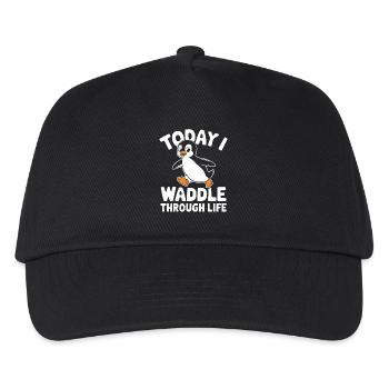 Today I waddle through life - Kids’ Baseball Cap - black - Front