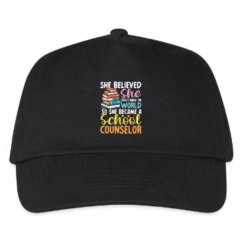 She Became A School Counselor für eine - Kinder Basecap - Schwarz - Vorne