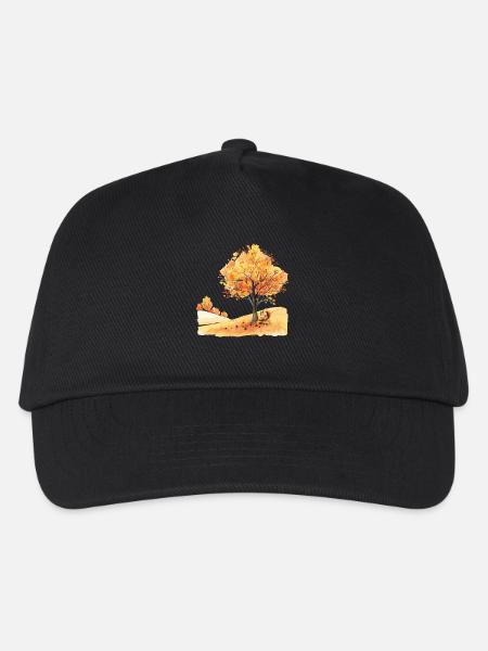 Herbst Eichhörnchen Autumn Squirrel - Kinder Basecap - Schwarz
