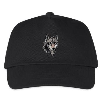 dog face design pet head animal graphic - Kinder Basecap - Schwarz - Vorne
