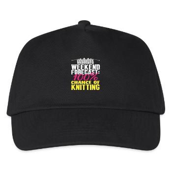 Prévisions pour le week-end : 100% tricot - Casquette de baseball Enfant - noir - Devant
