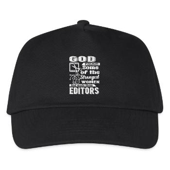 Editor God Made Editors - Kids’ Baseball Cap - black - Front
