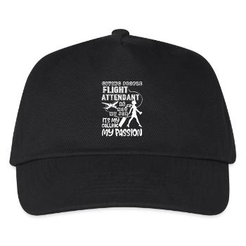 Flight Attendant Flight Attendant Is My Passion - Kids’ Baseball Cap - black - Front