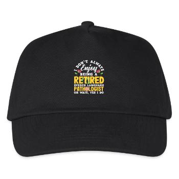 Retired speech therapist enjoy it - Kids’ Baseball Cap - black - Front