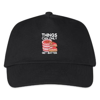 Le pâtissier ne peut que s’améliorer en pâtisserie - Casquette de baseball Enfant - noir - Devant